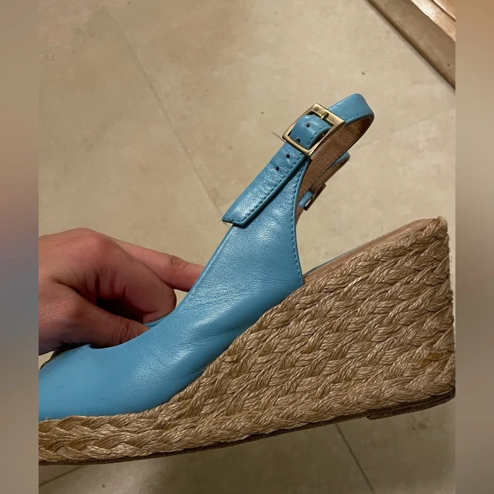 Palomitas blue peep toe wedge - Picture 6 of 8